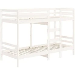 Letto A Castello Struttura Letto - Letto Per Adulti Bianco 90x200 Cm In Legno Massello Di Pino BV954703 - BonneVie 10 Letto A Castello Struttura Letto - Letto Per Adulti Bianco 90x200 Cm In Legno Massello Di Pino BV954703 - BonneVie -Cameretta Per Bambini 91051328 4