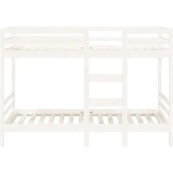 Letto A Castello Struttura Letto - Letto Per Adulti Bianco 90x200 Cm In Legno Massello Di Pino BV954703 - BonneVie 11 Letto A Castello Struttura Letto - Letto Per Adulti Bianco 90x200 Cm In Legno Massello Di Pino BV954703 - BonneVie -Cameretta Per Bambini 91051328 5