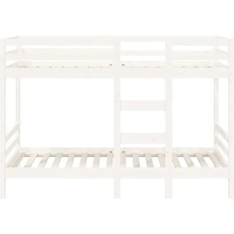 Letto A Castello Struttura Letto - Letto Per Adulti Bianco 90x200 Cm In Legno Massello Di Pino BV954703 - BonneVie 7 Letto A Castello Struttura Letto - Letto Per Adulti Bianco 90x200 Cm In Legno Massello Di Pino BV954703 - BonneVie - immagine 5