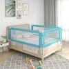 Sponda Letto Di Sicurezza Per Bambini - Sponde E Barriere Anticaduta Letto Blu 160x25 Cm In Tessuto BV984452 - BonneVie -Cameretta Per Bambini 91240574 1