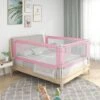 Sponda Letto Di Sicurezza Per Bambini - Sponde E Barriere Anticaduta Letto Rosa 90x25 Cm In Tessuto BV892690 - BonneVie -Cameretta Per Bambini 91240600 1