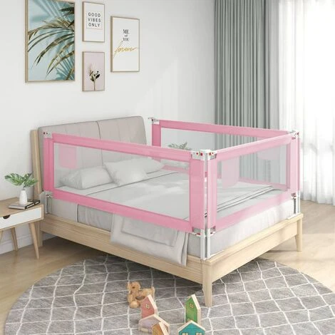 Sponda Letto Di Sicurezza Per Bambini - Sponde E Barriere Anticaduta Letto Rosa 90x25 Cm In Tessuto BV892690 - BonneVie 3 Sponda Letto Di Sicurezza Per Bambini - Sponde E Barriere Anticaduta Letto Rosa 90x25 Cm In Tessuto BV892690 - BonneVie