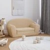 Divano Per Bambini A 2 Posti - Divano Relax Sofa Crema In Morbido Peluche BV902556 - BonneVie -Cameretta Per Bambini 91515112 1