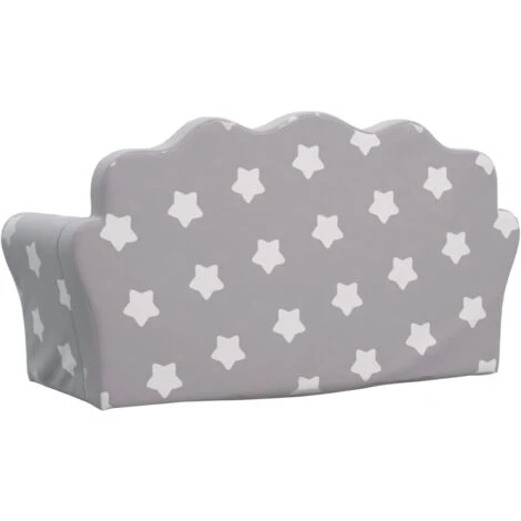 Divano Per Bambini 2 Posti - Divano Relax Sofa Grigio Chiaro Stelle Morbido Peluche BV788152 - BonneVie 7 Divano Per Bambini 2 Posti - Divano Relax Sofa Grigio Chiaro Stelle Morbido Peluche BV788152 - BonneVie - immagine 5