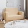 Divano Per Bambini A 2 Posti - Divano Relax Sofa Crema In Morbido Peluche BV556966 - BonneVie -Cameretta Per Bambini 91515300 1