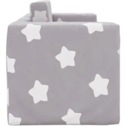 Divano Per Bambini 2 Posti - Divano Relax Sofa Grigio Chiaro Stelle Morbido Peluche BV109928 - BonneVie -Cameretta Per Bambini 91515461 4