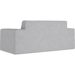 Divano Per Bambini A 2 Posti - Divano Relax Sofa Grigio Chiaro In Morbido Peluche BV902648 - BonneVie -Cameretta Per Bambini 91515711 5