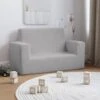 Divano Per Bambini A 2 Posti - Divano Relax Sofa Grigio Chiaro In Morbido Peluche BV505953 - BonneVie 2 Divano Per Bambini A 2 Posti - Divano Relax Sofa Grigio Chiaro In Morbido Peluche BV505953 - BonneVie -Cameretta Per Bambini 91515780 1