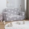 Divano Per Bambini 2 Posti - Divano Relax Sofa Grigio Chiaro Stelle Morbido Peluche BV439582 - BonneVie -Cameretta Per Bambini 91515851 1