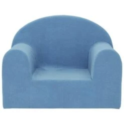 Divano Per Bambini - Divano Relax Sofa Blu In Morbido Peluche BV173515 - BonneVie -Cameretta Per Bambini 91515858 3