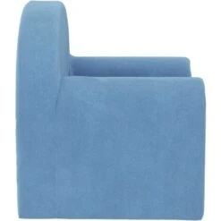 Divano Per Bambini - Divano Relax Sofa Blu In Morbido Peluche BV173515 - BonneVie -Cameretta Per Bambini 91515858 4