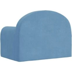 Divano Per Bambini - Divano Relax Sofa Blu In Morbido Peluche BV173515 - BonneVie -Cameretta Per Bambini 91515858 5