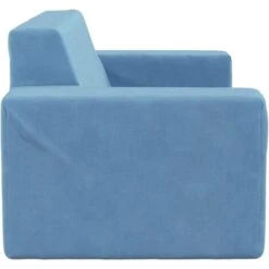 Divano Per Bambini A 2 Posti - Divano Relax Sofa Blu In Morbido Peluche BV291713 - BonneVie -Cameretta Per Bambini 91515882 4