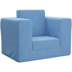 Divano Per Bambini - Divano Relax Sofa Blu In Morbido Peluche BV925014 - BonneVie -Cameretta Per Bambini 91515887 2