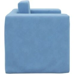 Divano Per Bambini - Divano Relax Sofa Blu In Morbido Peluche BV925014 - BonneVie -Cameretta Per Bambini 91515887 4