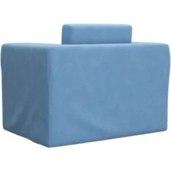 Divano Per Bambini - Divano Relax Sofa Blu In Morbido Peluche BV925014 - BonneVie -Cameretta Per Bambini 91515887 5