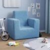 Divano Per Bambini - Divano Relax Sofa Blu In Morbido Peluche BV754272 - BonneVie -Cameretta Per Bambini 91515888 1