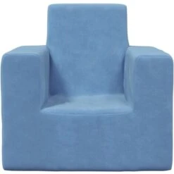 Divano Per Bambini - Divano Relax Sofa Blu In Morbido Peluche BV754272 - BonneVie -Cameretta Per Bambini 91515888 3