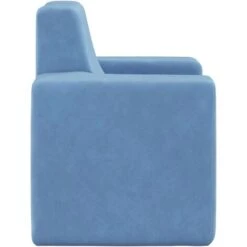Divano Per Bambini - Divano Relax Sofa Blu In Morbido Peluche BV754272 - BonneVie -Cameretta Per Bambini 91515888 4
