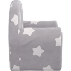 Divano Per Bambini - Divano Relax Sofa Grigio Chiaro Con Stelle In Morbido Peluche BV500118 - BonneVie -Cameretta Per Bambini 91515912 4
