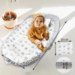 Nido Neonato Bionic Design 7844cm Fatto A Mano In Cotone Double Face (motivo A Punta Di Freccia) -Cameretta Per Bambini 91650360 3