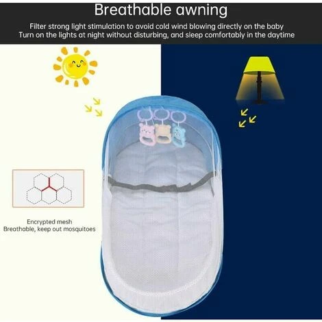 Lettino Da Viaggio Per Bambini Con Baldacchino In Zanzariera, Lettino Pieghevole Con Zanzariera, Cotone Traspirante, Lettino Da Viaggio Bionico, Nido Coccoloso, Repellente Per Zanzare, Lettino Portati 7 Lettino Da Viaggio Per Bambini Con Baldacchino In Zanzariera, Lettino Pieghevole Con Zanzariera, Cotone Traspirante, Lettino Da Viaggio Bionico, Nido Coccoloso, Repellente Per Zanzare, Lettino Portati - immagine 5
