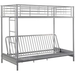 Letto A Soppalco Con Divano Letto 90 X 190 Cm Metallo Argento - MODULO V 8 Letto A Soppalco Con Divano Letto 90 X 190 Cm Metallo Argento - MODULO V -Cameretta Per Bambini 91946741 3