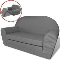 Poltrona Letto - Divano Relax Sofa Per Bambini Grigia BV188523 - BonneVie -Cameretta Per Bambini 92299009 2