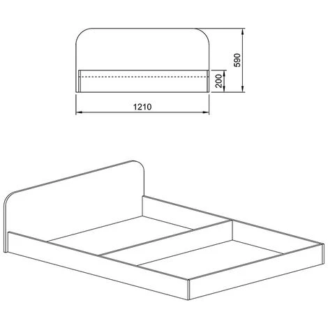 Letto Una Piazza E Mezza Contenitore 120x190cm Rovere Sonoma Carducci 5 Letto Una Piazza E Mezza Contenitore 120x190cm Rovere Sonoma Carducci - immagine 3