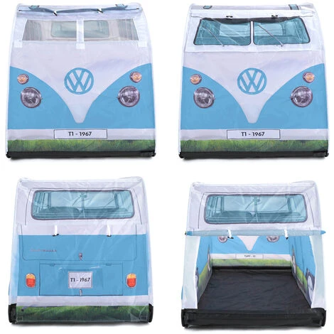 Volkswagen Camper Van Tenda Per Bambini Blu 5 Volkswagen Camper Van Tenda Per Bambini Blu - immagine 3