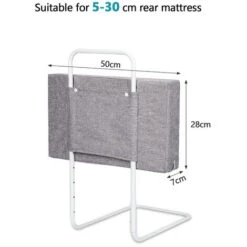 Randaco Barriere Per Letto Per Bambini Barriera Di Sicurezza Morbida Regolabili In Altezza 50 Cm Barriera Paracolpi In Schiuma Grigio -Cameretta Per Bambini 94131039 2