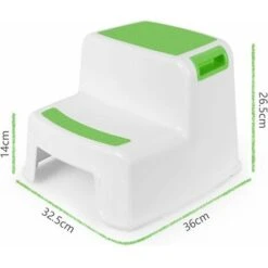 Sgabello Per Bambini, Sgabello Per Bambini, Sgabello Piccolo In Plastica, Sgabello Per Bambini Antiscivolo A 2 Gradini Per Vasino/Bagno/Cucina Verde -Cameretta Per Bambini 94162475 3