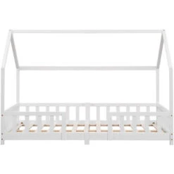 Nova Letto Dal Design Unico Con Struttura Bianca A Forma Di Casetta Varie Misure Colore : 120x200 Cm -Cameretta Per Bambini 94577312 5