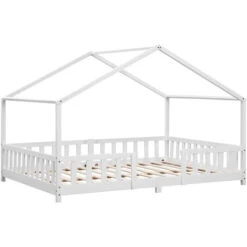 Nova Letto A Forma Di Casetta Con Barriere Laterali E Telaio Bianco Varie Misure Colore : 120x200 Cm 10 Nova Letto A Forma Di Casetta Con Barriere Laterali E Telaio Bianco Varie Misure Colore : 120x200 Cm -Cameretta Per Bambini 94577457 4