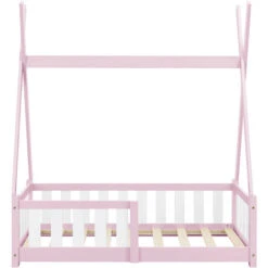 Nova Letto A Forma Di Tenda Indiana Con Sponde In Legno Pino 70 X 140 Cm Vari Colori Dimensioni : Rosa -Cameretta Per Bambini 94577661 5