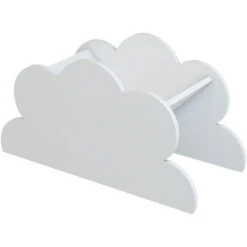 Nova Porta Libri Per Cameretta A Forma Di Nuvola Con Ripiano Inclinato Bianco -Cameretta Per Bambini 94577852 2