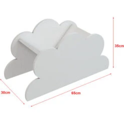 Nova Porta Libri Per Cameretta A Forma Di Nuvola Con Ripiano Inclinato Bianco -Cameretta Per Bambini 94577852 3