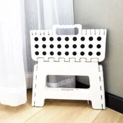 Sgabello Pieghevole - Altezza 9" Per Bambini E Adulti, Cucina, Giardino, Bagno (Bianco) -Cameretta Per Bambini 94723075 3