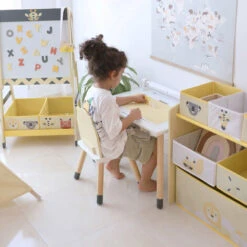 Scaffale SWEET SAFER Legno Giallo Con 6 Spazi -Cameretta Per Bambini 95173376 5