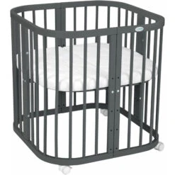 Waldin® Lettino Legno 7in1 Con Materasso, Culla Per Bambini Espandibile:Senza Set Di Tessuti, Legno Grafite 8 Waldin® Lettino Legno 7in1 Con Materasso, Culla Per Bambini Espandibile:Senza Set Di Tessuti, Legno Grafite -Cameretta Per Bambini 95181333 2