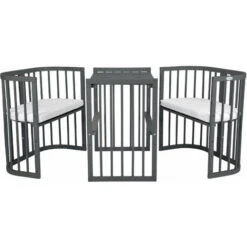 Waldin® Lettino Legno 7in1 Con Materasso, Culla Per Bambini Espandibile:Senza Set Di Tessuti, Legno Grafite 11 Waldin® Lettino Legno 7in1 Con Materasso, Culla Per Bambini Espandibile:Senza Set Di Tessuti, Legno Grafite -Cameretta Per Bambini 95181333 5