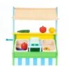 Supermercato Giocattolo Montessori Robincool Vegetable Market 42x20x45,2 Cm In Legno Eco Tenda Cassa E Accessori -Cameretta Per Bambini 95204806 1