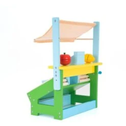 Supermercato Giocattolo Montessori Robincool Vegetable Market 42x20x45,2 Cm In Legno Eco Tenda Cassa E Accessori -Cameretta Per Bambini 95204806 5