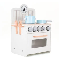 Cucina Giocattolo Montessori Con Forno Robincool Little Chef 36x26x46,5 Cm In Legno Ecologico Con Orologio E Accessori -Cameretta Per Bambini 95204807 3