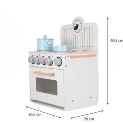 Cucina Giocattolo Montessori Con Forno Robincool Little Chef 36x26x46,5 Cm In Legno Ecologico Con Orologio E Accessori -Cameretta Per Bambini 95204807 4