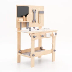 Banco Da Lavoro Giocattolo Montessori Robincool Workstation 44,5x32,5x66,5 Cm In Legno Eco Accessori Inclusi -Cameretta Per Bambini 95204809 3