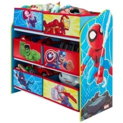 Scaffale Portagiochi Marvel Super Heroes Spiderman Avengers