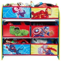 Scaffale Portagiochi Marvel Super Heroes Spiderman Avengers -Cameretta Per Bambini 95493638 3