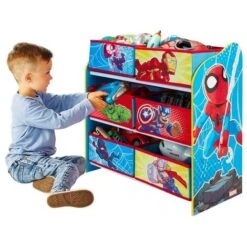 Scaffale Portagiochi Marvel Super Heroes Spiderman Avengers -Cameretta Per Bambini 95493638 4