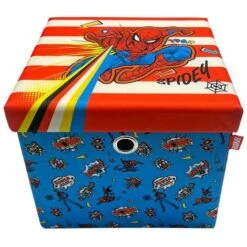 Spiderman Pouf Seduta Con Coperchio E Contenitore